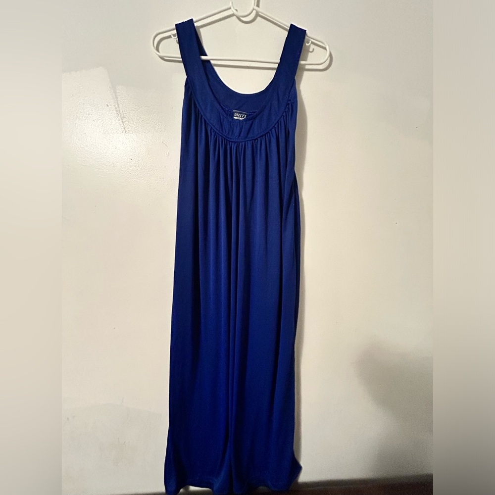 Uniti Stretch Sleeveless Long Dress (Blue)